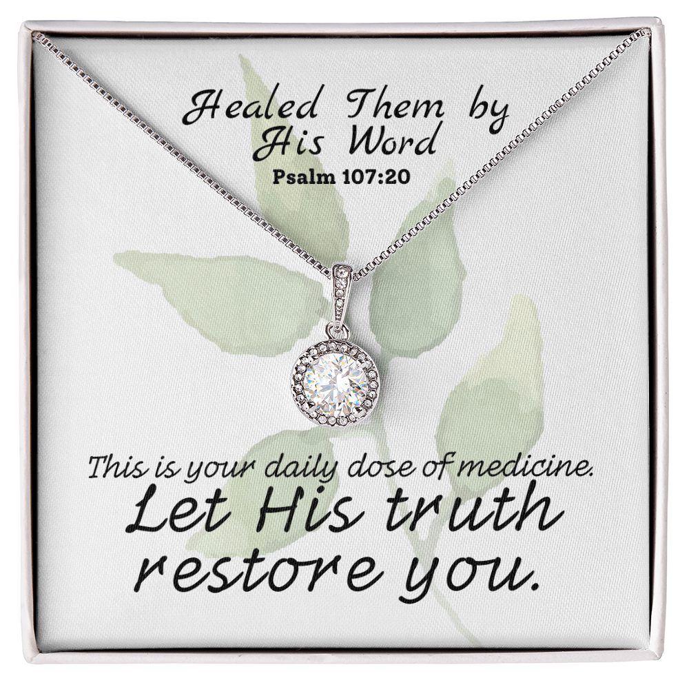 Healed Them By His Words (Psalm 107:20) | Eternal Hope Pendant Necklace