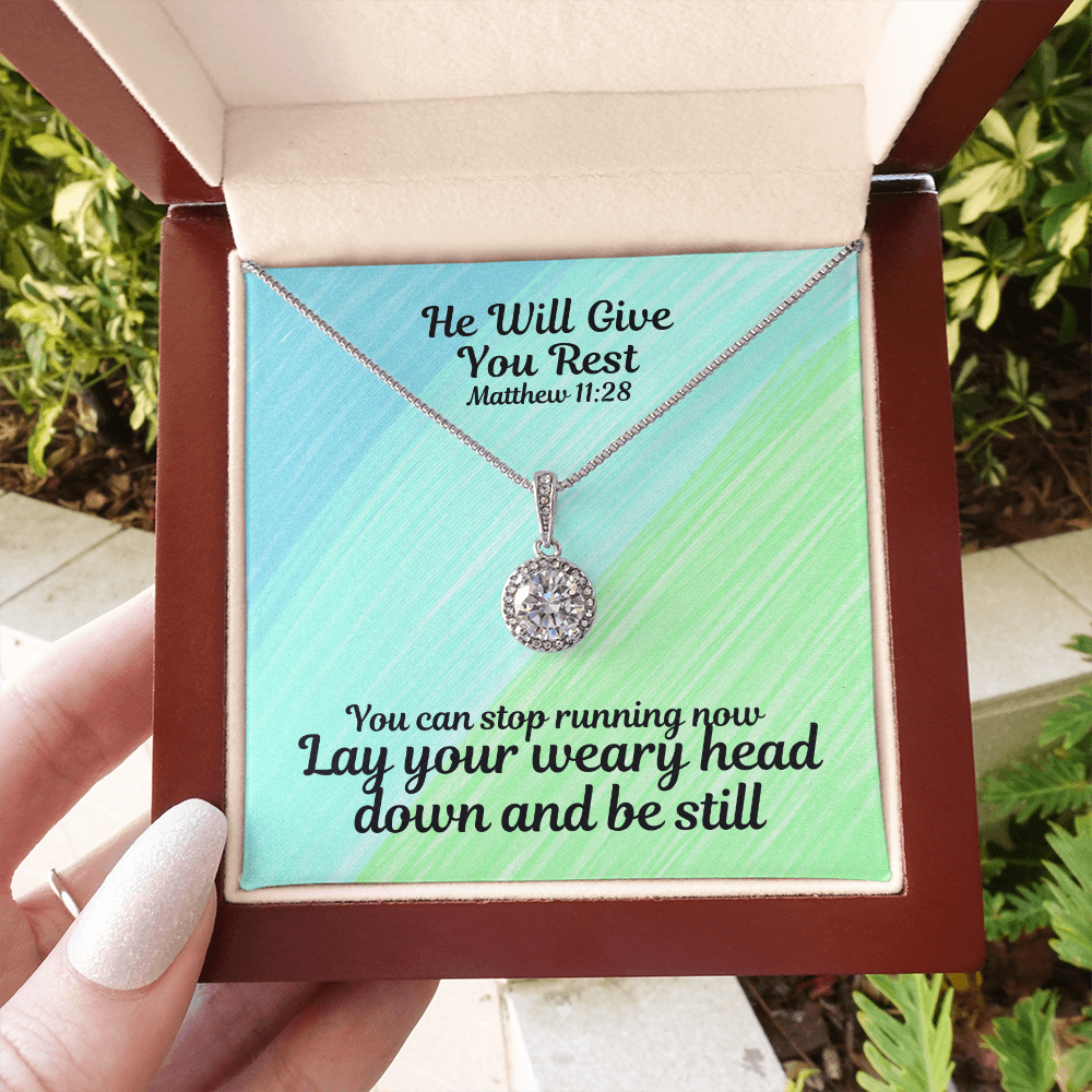 He Will Give You Rest (Matthew 11:28) | Eternal Hope Pendant Necklace