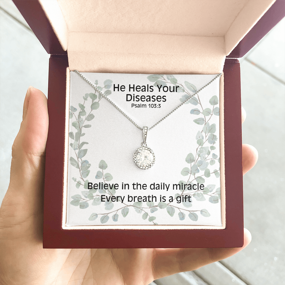He Heals Your Diseases (Psalm 103:3) | Eternal Hope Pendant Necklace