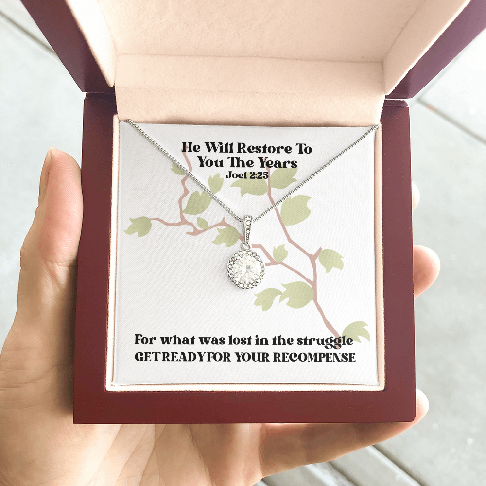 He Will Restore To You The Years (Joel 2:25) | Eternal Hope Pendant Necklace