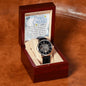 Men's Openwork Watch For Husband ~Hebrews 11:1~
