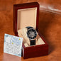 Men's Openwork Watch For Husband ~Hebrews 11:1~