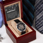 Men's Openwork Watch For Dad ~Proverbs 22:6~