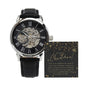 Men's Openwork Watch For Dad ~Matthew 5:16~