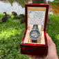 Men's Openwork Watch For Husband ~Hebrews 11:1~