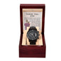 Black Chronograph Watch Design 8 ~Proverbs 3:5-6~