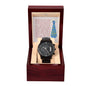 Black Chronograph Watch Design 4 ~1 Corinthians 13:4-7~
