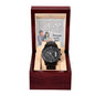 Black Chronograph Watch Design 6 ~Philippians 1:6~