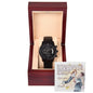 Black Chronograph Watch Design 5 ~Proverbs 20:7~