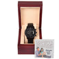Black Chronograph Watch Design 6 ~Philippians 1:6~