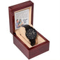 Black Chronograph Watch Design 6 ~Philippians 1:6~