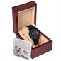 Black Chronograph Watch Design 6 ~Philippians 1:6~