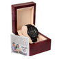 Black Chronograph Watch Design 6 ~Philippians 1:6~
