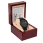 Black Chronograph Watch Design 6 ~Philippians 1:6~