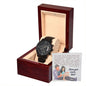 Black Chronograph Watch Design 6 ~Philippians 1:6~