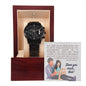 Black Chronograph Watch Design 6 ~Philippians 1:6~