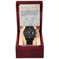Black Chronograph Watch Design 10 ~John 15:13~