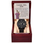 Black Chronograph Watch Design 8 ~Proverbs 3:5-6~