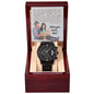 Black Chronograph Watch Design 6 ~Philippians 1:6~