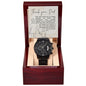 Black Chronograph Watch Design 9 ~Colossians 3:13~