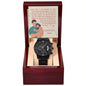 Black Chronograph Watch Design 1 ~Psalm 103:13-14~