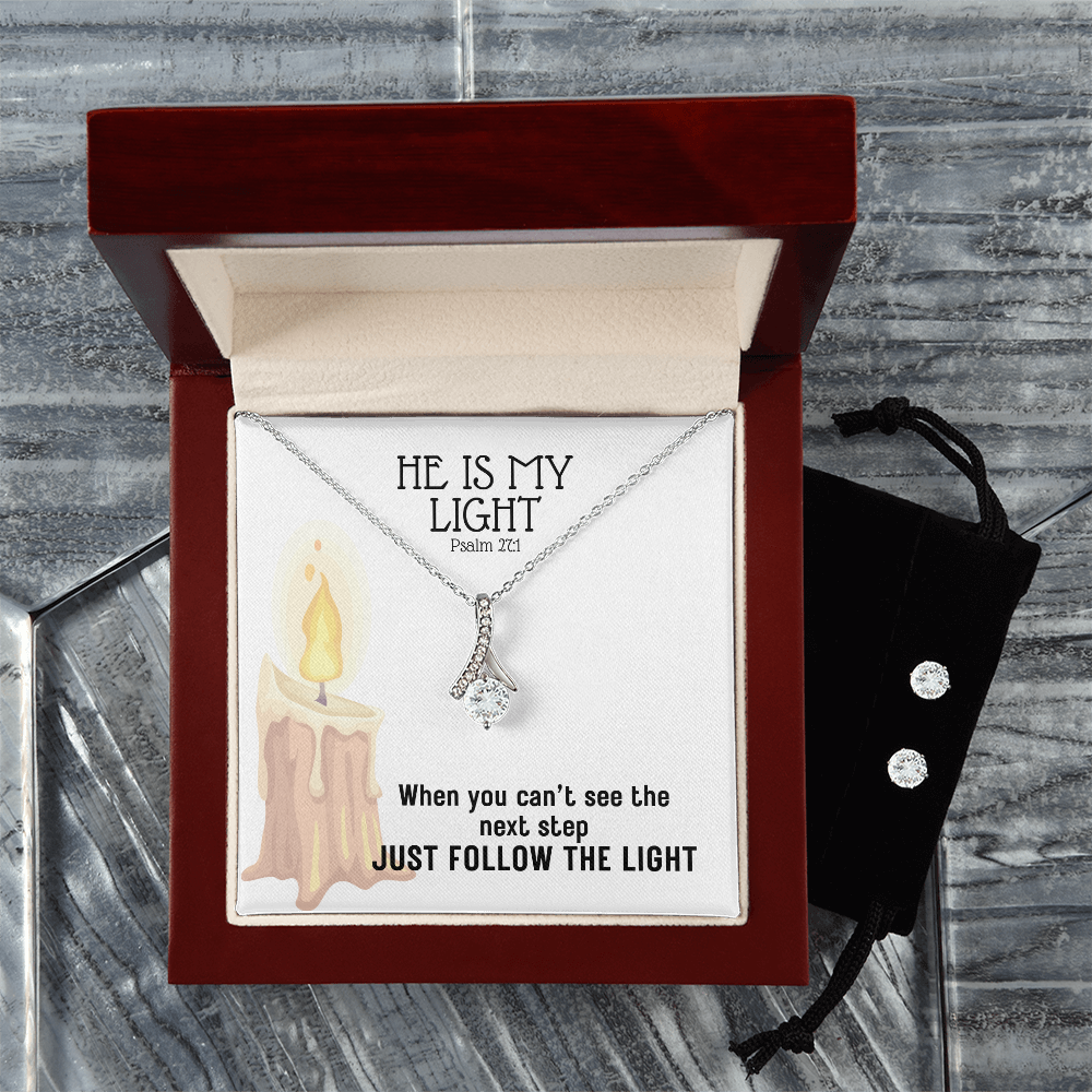 He Is My Light (Psalm 27:1) | Alluring Beauty Necklace & Earring Set