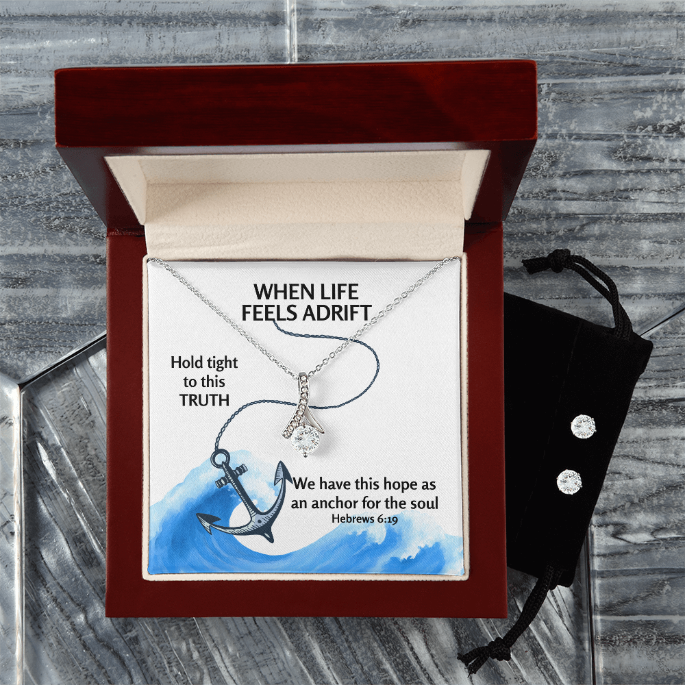 Hope Anchors The Soul (Hebrews 6:19) | Alluring Beauty Necklace & Earring Set