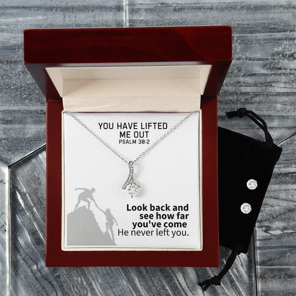 You Have Lifted Me Out (Psalm 30:2) | Alluring Beauty Necklace & Earring Set