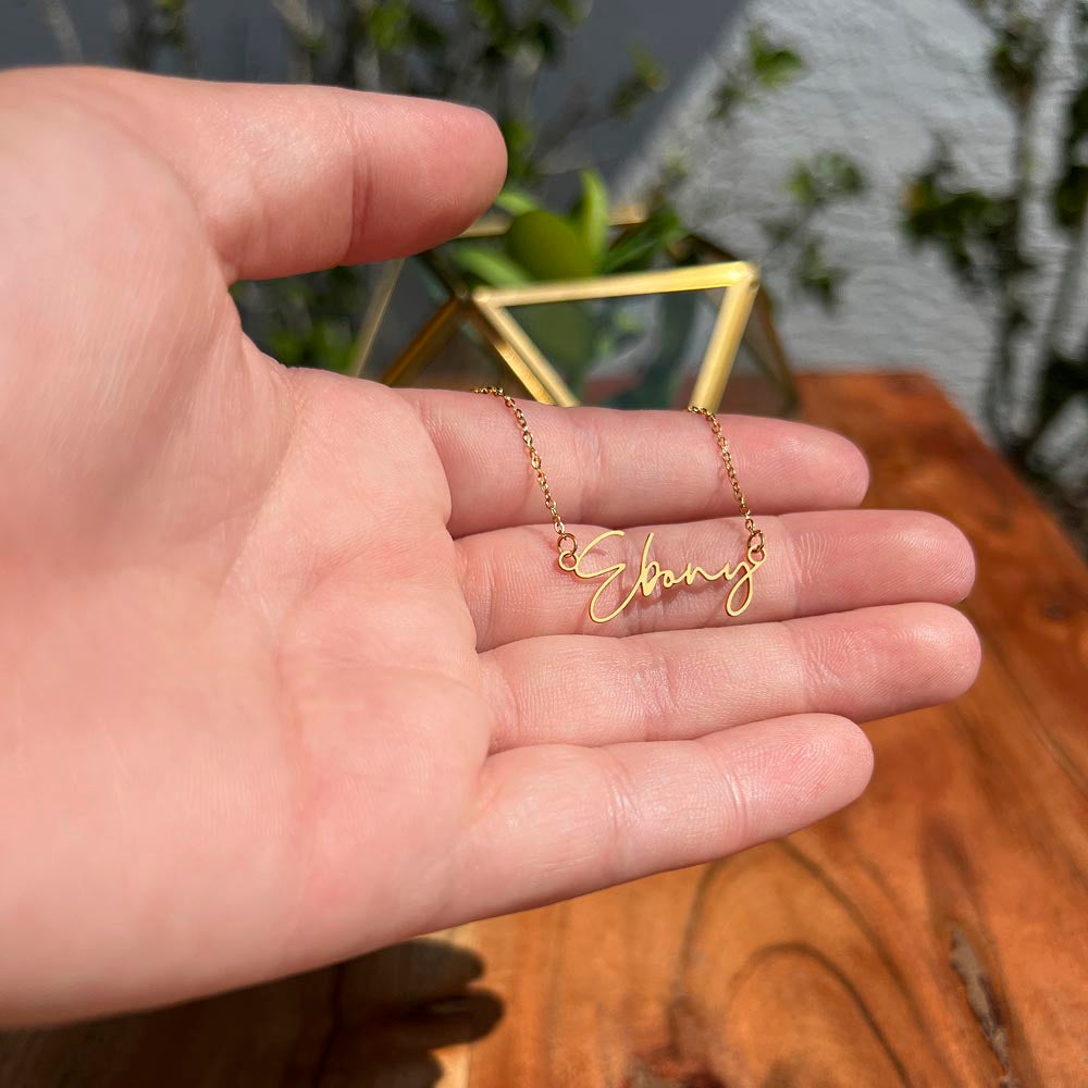 Personalised Name Necklace For Mom ~Philippians 4:7~ (Signature Font)