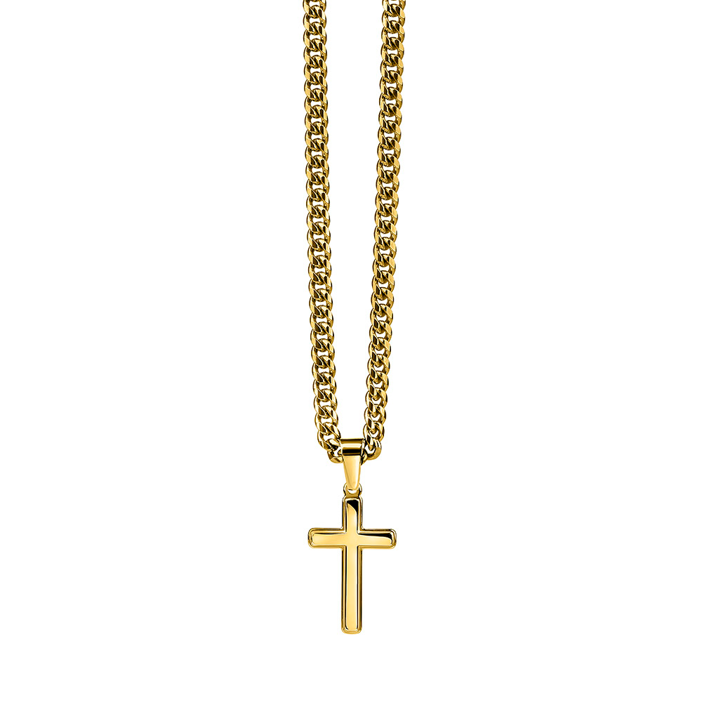 My Spirit Is Life And Peace (Romans 8:6) | Premium Sterling Silver Cuban Link Cross Necklace