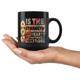 Bible Verses Black Mugs - Psalm 73:26 (Design 16) - Meditate Healing Christian Store