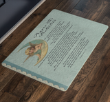 Bible Verses Anti-Slip Protective Doormat Prayer for Protection ~Psalm 91:1-8~ (Design: Angel 1)