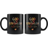 Bible Verses Black Mugs - Psalm 73:26 (Design 12) - Meditate Healing Christian Store