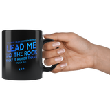 Bible Verses Black Mugs - Psalm 61:2 (Design 12) - Meditate Healing Christian Store