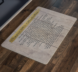 Bible Verses Anti-Slip Protective Doormat Prayer for Protection ~Psalm 91:9-16~ (Design: Wood 3)