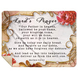 Bible Verses Premium Mink Sherpa Blanket - Lord's Prayer ~Matthew 6:9-13~ (Design: Flower Frame 2)
