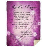 Bible Verses Premium Mink Sherpa Blanket - Lord's Prayer ~Matthew 6:9-13~ (Design: Misty 3)