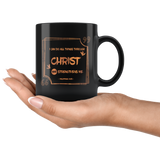 Bible Verses Black Mugs - Philippians 4:13 (Design 8) - Meditate Healing Christian Store