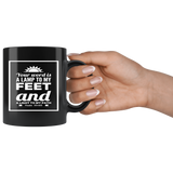 Bible Verses Black Mugs - Psalm 119:105 (Design 2) - Meditate Healing Christian Store