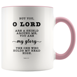 Typography Dishwasher Safe Accent Mugs - The Lord Is My Shield ~Psalm 3:3~