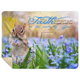 Bible Verses Premium Mink Sherpa Blanket - Faith In The Power Of God ~1 Corinthians 2:5~