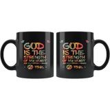 Bible Verses Black Mugs - Psalm 73:26 (Design 7) - Meditate Healing Christian Store