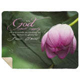 Bible Verses Premium Sherpa Mink Blanket - My God Shall Supply All My Needs ~Philippians 4:19~