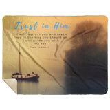 Bible Verses Premium Sherpa Mink Blanket - My Lord My Guide ~Psalm 32:8~