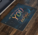 Bible Verses Anti-Slip Protective Doormat ~Psalm 91:4~ Design 10