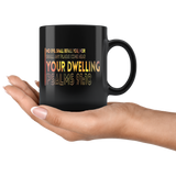 Bible Verses Dishwasher Safe Black Mugs - Psalm 91:10 Design 3
