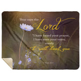 Bible Verses Premium Sherpa Mink Blanket - Surely I Will Heal You ~2 Kings 20:5~
