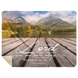 Bible Verses Premium Sherpa Mink Blanket - The Lord Gives Peace ~2 Thessalonians 3:16~