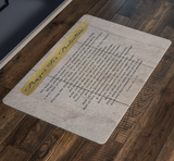 Bible Verses Anti-Slip Protective Doormat Prayer for Protection ~Psalm 91:1-8~ (Design: Wood 3)