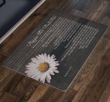 Bible Verses Anti-Slip Protective Doormat Prayer for Protection ~Psalm 91:9-16~ (Design: Flower Wood 1)